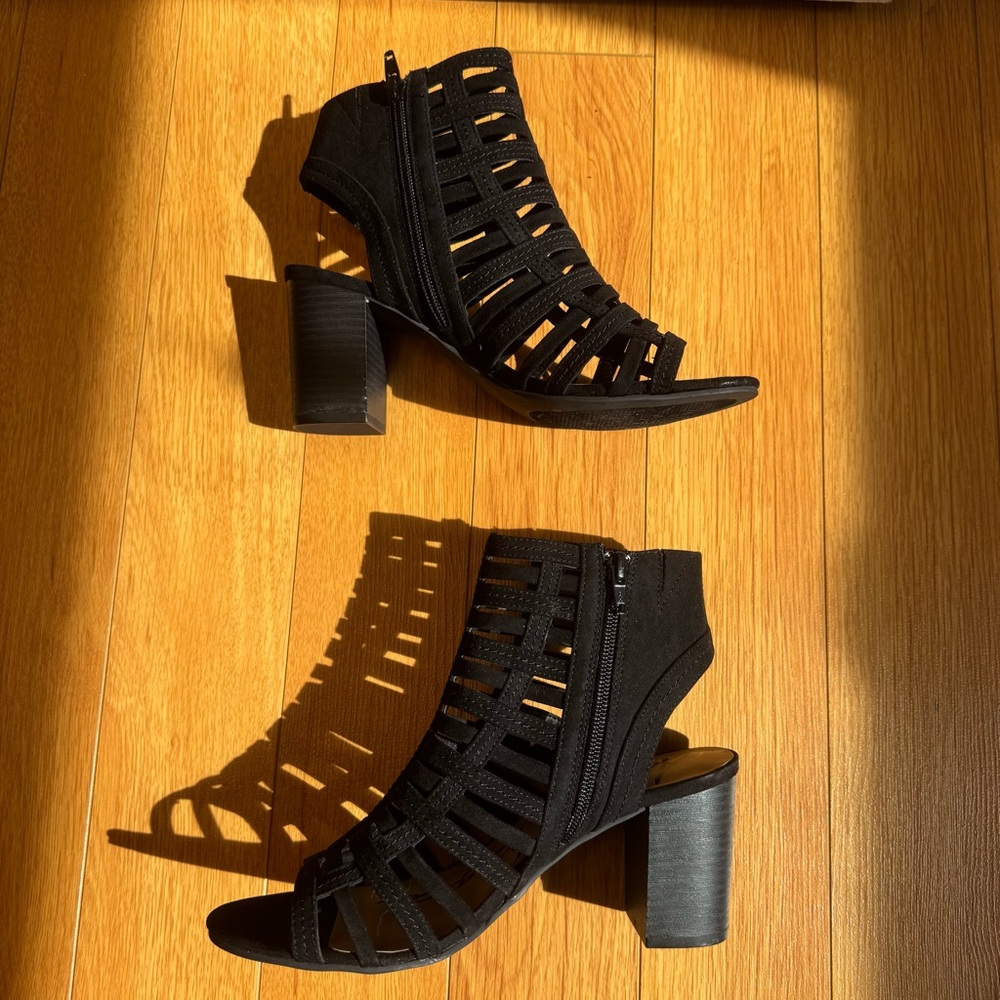 American Rag Chic Black Strappy Heels